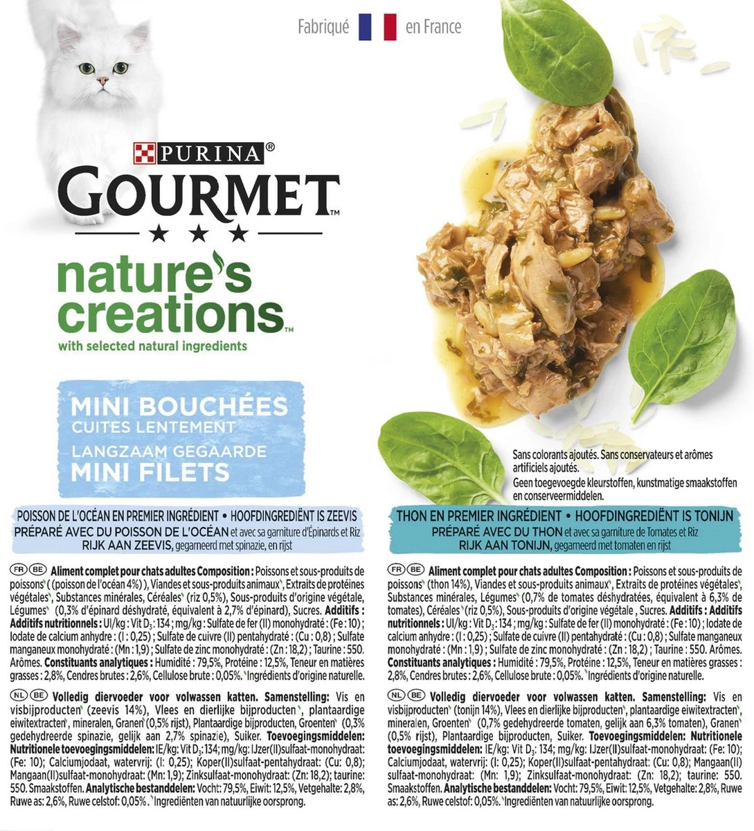 Gourmet Nature's Creations - Kattenvoer Natvoer - Zeevis - 48 X 85 Gr 7 Gourmet Nature's Creations - Kattenvoer Natvoer - Zeevis - 48 X 85 Gr - Afbeelding 7