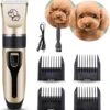 BYER Professionele Dieren Tondeuse Set - Voor Huisdieren Katten & Honden - Draadloos - Oplaadbare Pet Trimmer - Dog Tondeuze Clipper - 5 Standen & Vier Opzetkammen - Low Noise