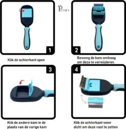 Petsify - Dierenborstel - Professionele 5 In 1 Hondenborstel - Voor Hond En Kat - Tweezijdig - Hondenkam - Kattenborstel - Kattenkam -PetSafe Huisdieren Verkoopwinkel 1170x1200