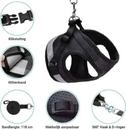 Merkloos Kattentuigje Met Looplijn | Zwart Kattenharnas | Easy Step In | Kattenriem | Kattenlijn | Kattentuig | Maat S 12 Merkloos Kattentuigje Met Looplijn | Zwart Kattenharnas | Easy Step In | Kattenriem | Kattenlijn | Kattentuig | Maat S -PetSafe Huisdieren Verkoopwinkel 1173x1200 4