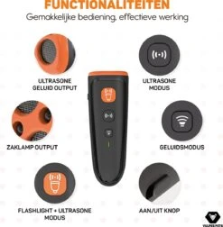Vulpes Pets® Ultrasone Anti Blaf Apparaat – 3-in-1 Anti Blaf Apparaat Pro - Diervriendelijk & Zonder Schok - Alternatief Anti Blafband - Voor Kleine & Grote Honden - Audio - Flashlight - USB-Oplaadbaar -PetSafe Huisdieren Verkoopwinkel 1177x1200 1