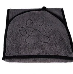 N4dogs – Hondenhanddoek – Honden Handdoek – Microvezel Handdoek – Handdoek Hond – Droogdoek Hond – Dierendeken – Sterk Absorberend – Handdoek Met Zakken - Grijs - 66 X 23 Cm -PetSafe Huisdieren Verkoopwinkel 1183x1200