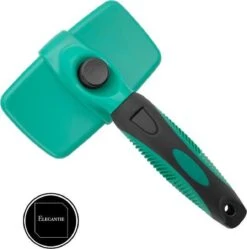 ElegaPet Hondenborstel Groen - Hondenhaar Verwijderen - Kat En Hondenkam - Slickerborstel Hond En Kat - Groomer - Ondervacht Kam Hond - Borstel Hond - Hondenborstel Langharig En Kortharig - Slickerborstel - Anti Klit/Knopen/Huidschilfers