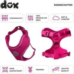 DDOXX Hondenharnas, Reflecterend, Verstelbaar, Breakaway | Borstharnas Voor Klein, Middelgroot | Hondenharnas Hond Kat Puppy Auto | Kattenharnas Puppy Harnas | Roze Roze, S -PetSafe Huisdieren Verkoopwinkel 1190x1200 2