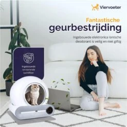 Viervoeter™ Kattenbak Zelfreinigend – Automatische Kattenbak – Zelfreinigende Kattenbak – Anti-geur – 53x58x55cm – Bedienen Via App – 65 Liter -PetSafe Huisdieren Verkoopwinkel 1198x1200 13