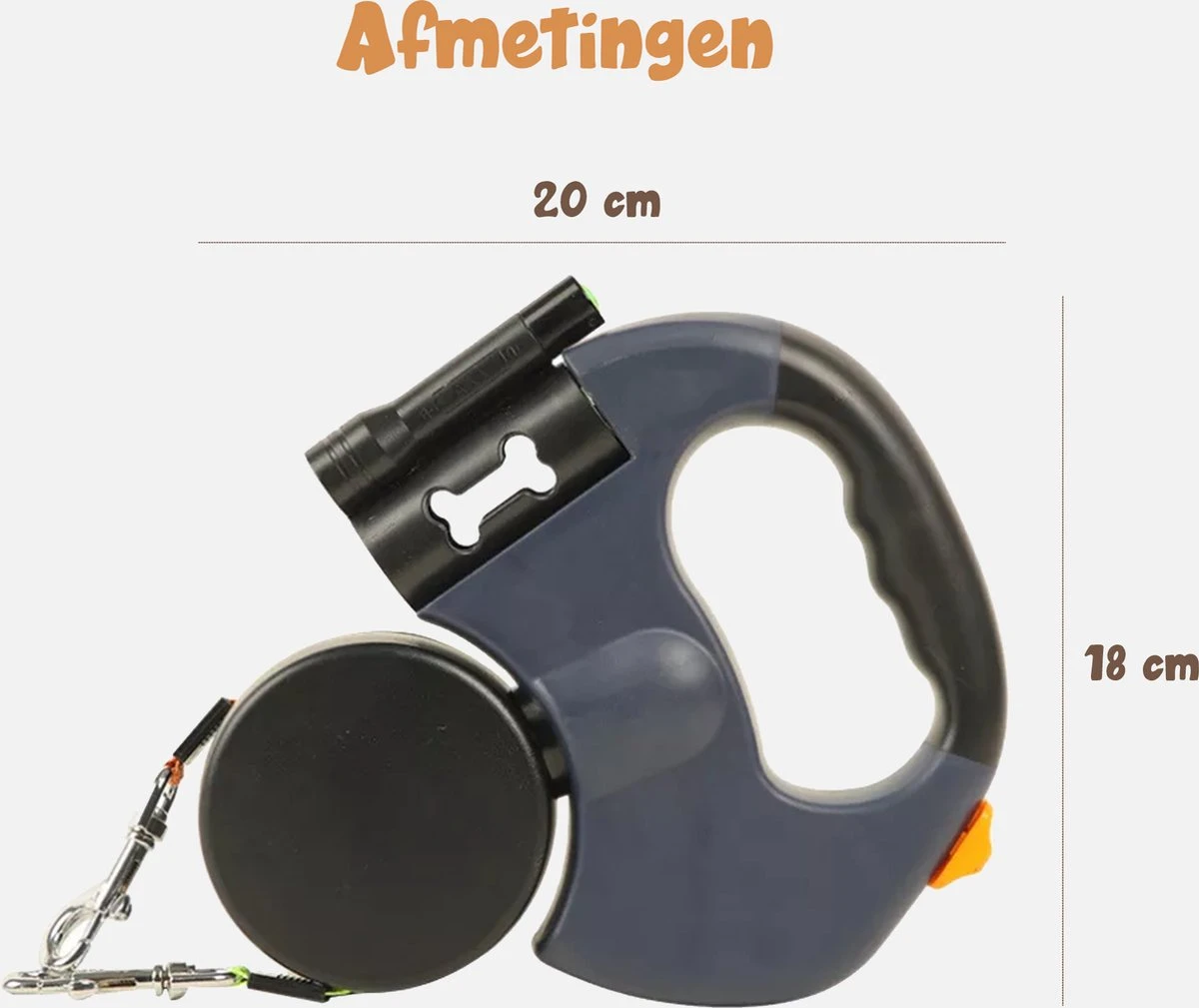 Dubbele Honden Riem – Leiband Hond – Hondenlijn – Looplijn Hond – 2 Honden – 3 Meter – Tot 12kg Per Hond – Reflecterende Lijnen – Met Zaklamp – 360° Draaien – Verstelbaar - Zwart 4 Dubbele Honden Riem – Leiband Hond – Hondenlijn – Looplijn Hond – 2 Honden – 3 Meter – Tot 12kg Per Hond – Reflecterende Lijnen – Met Zaklamp – 360° Draaien – Verstelbaar - Zwart - Afbeelding 4