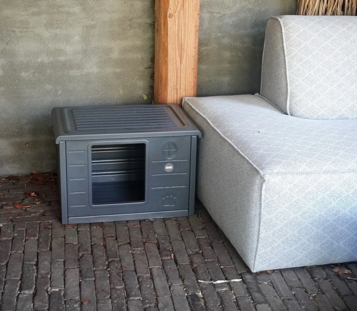 RHRQuality Kattenhuis Voor Binnen En Buiten Kattenhok Villa De Luxe Grijs 6 RHRQuality Kattenhuis Voor Binnen En Buiten Kattenhok Villa De Luxe Grijs - Afbeelding 6