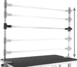 Tectake - Honden Trimtafel Met Twee Lussen - Zwart/zilver- 402893 -PetSafe Huisdieren Verkoopwinkel 1200x1051