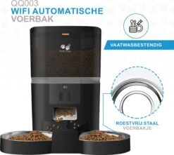 Pretty Paws QQ003 - Wifi Voermachine - Dubbele Voerbakjes - Zwart - Kat - 6L -PetSafe Huisdieren Verkoopwinkel 1200x1074 1