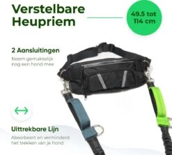Canicross Looplijn Hond Met Heupriem Voor Hardlopen - Elastische Handsfree Hondenriem - Honden Trainingslijn - 150/200cm - Groen -PetSafe Huisdieren Verkoopwinkel 1200x1077