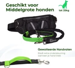 Canicross Looplijn Hond Met Heupriem Voor Hardlopen - Elastische Handsfree Hondenriem - Honden Trainingslijn - 150/200cm - Groen -PetSafe Huisdieren Verkoopwinkel 1200x1089