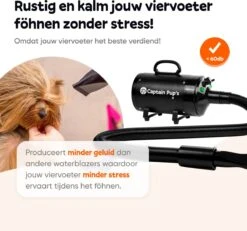 Captain Pup's Professionele Hondenföhn Met 4 Opzetstukken - Bijgeleverde Hondenborstel - Waterblazer Voor Honden - Zwart -PetSafe Huisdieren Verkoopwinkel 1200x1120 1