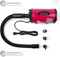 Nuvoo Professionele Hondenföhn / Waterblazer / Hondenborstel Met 3 Opzetstukken - Verstelbare Vermogen Tot 2200W - Warme / Koude Stand - Rood -PetSafe Huisdieren Verkoopwinkel 1200x1136 1