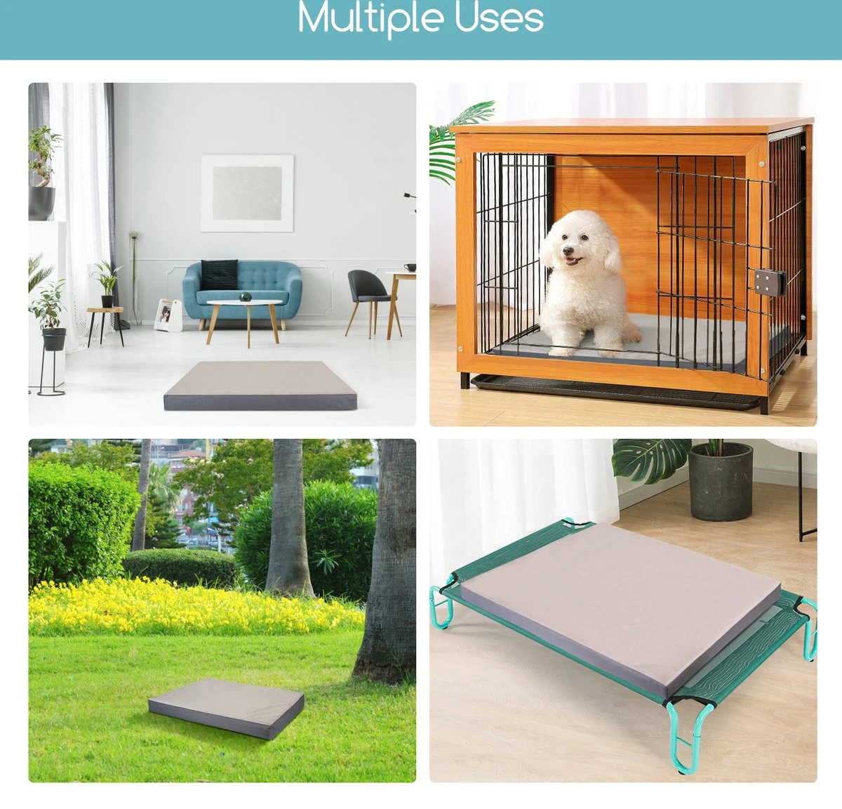 Nobleza Orthopedische Hondenkussen Wasbaar - Hondenbed - Maat L: 90 X 70 X 8 Cm - Grijs 8 Nobleza Orthopedische Hondenkussen Wasbaar - Hondenbed - Maat L: 90 X 70 X 8 Cm - Grijs - Afbeelding 8