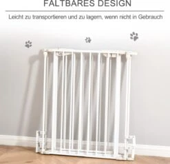 PawHut Afschermhek Voor Honden Veiligheidshek Hondenhek 3 Elementen Kunststof Wit D06-100V01 -PetSafe Huisdieren Verkoopwinkel 1200x1156 2