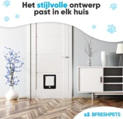 BFreshPets Kattenluik + Massageborstel - Met Tunnel - 4 Vergrendelingsstanden - Weersbestendig - Maat L - Zwart - 27 X 24 Cm -PetSafe Huisdieren Verkoopwinkel 1200x1163 3