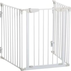 PawHut Afschermhek Voor Honden Veiligheidshek Hondenhek 3 Elementen Kunststof Wit D06-100V01 -PetSafe Huisdieren Verkoopwinkel 1200x1187 1