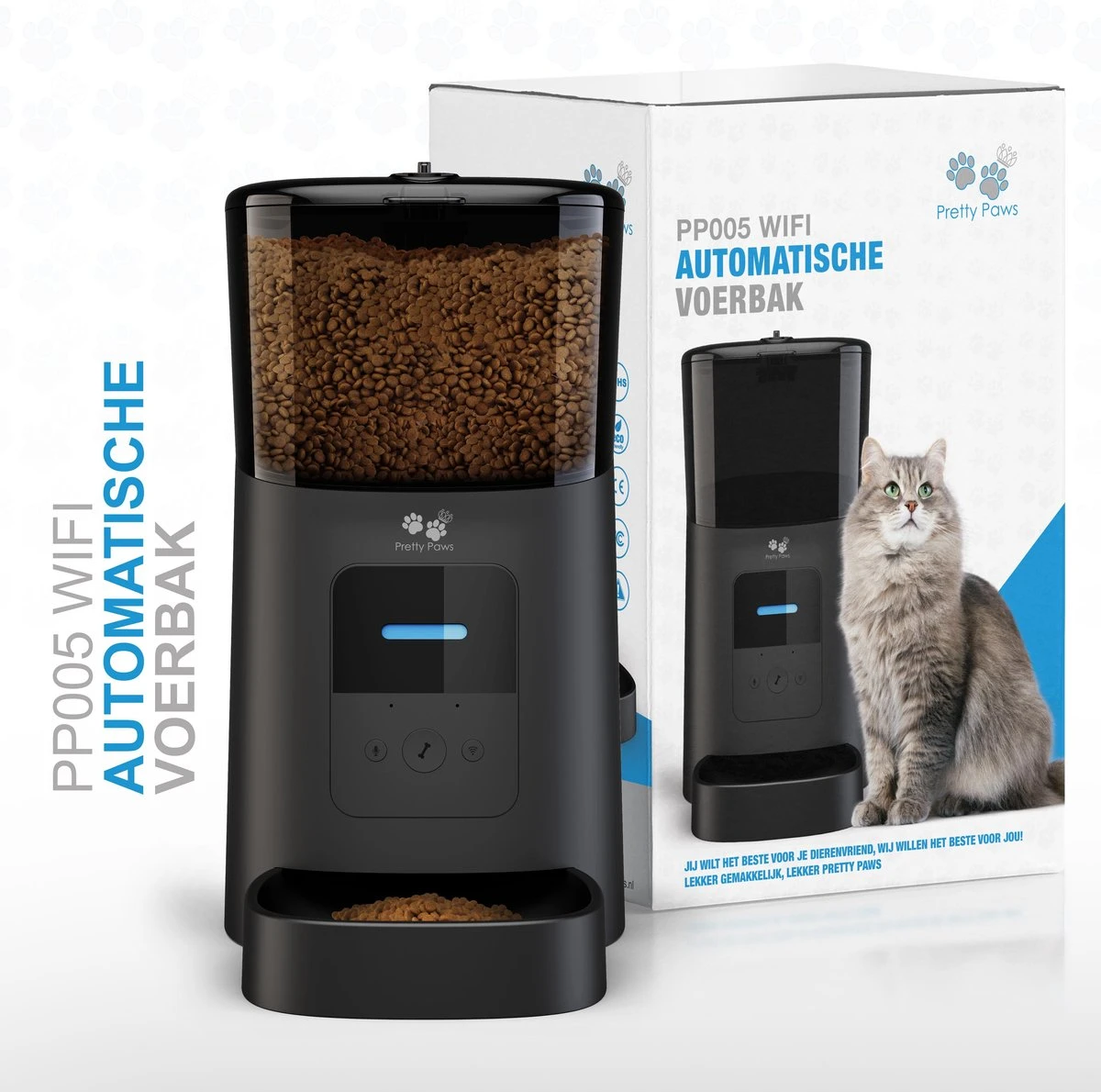 Pretty Paws PP005 Wifi Voerautomaat Zwart - Automatische Voerbak - Slimme Voerautomaat Met App - Instelbaar Voedingsschema - WIFI 14 Pretty Paws PP005 Wifi Voerautomaat Zwart - Automatische Voerbak - Slimme Voerautomaat Met App - Instelbaar Voedingsschema - WIFI - Afbeelding 14