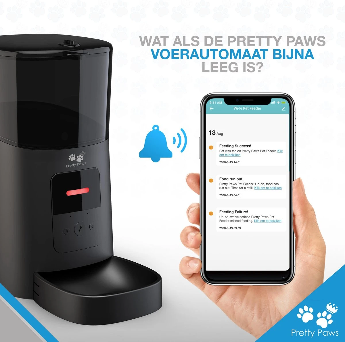 Pretty Paws PP005 Wifi Voerautomaat Zwart - Automatische Voerbak - Slimme Voerautomaat Met App - Instelbaar Voedingsschema - WIFI 6 Pretty Paws PP005 Wifi Voerautomaat Zwart - Automatische Voerbak - Slimme Voerautomaat Met App - Instelbaar Voedingsschema - WIFI - Afbeelding 6