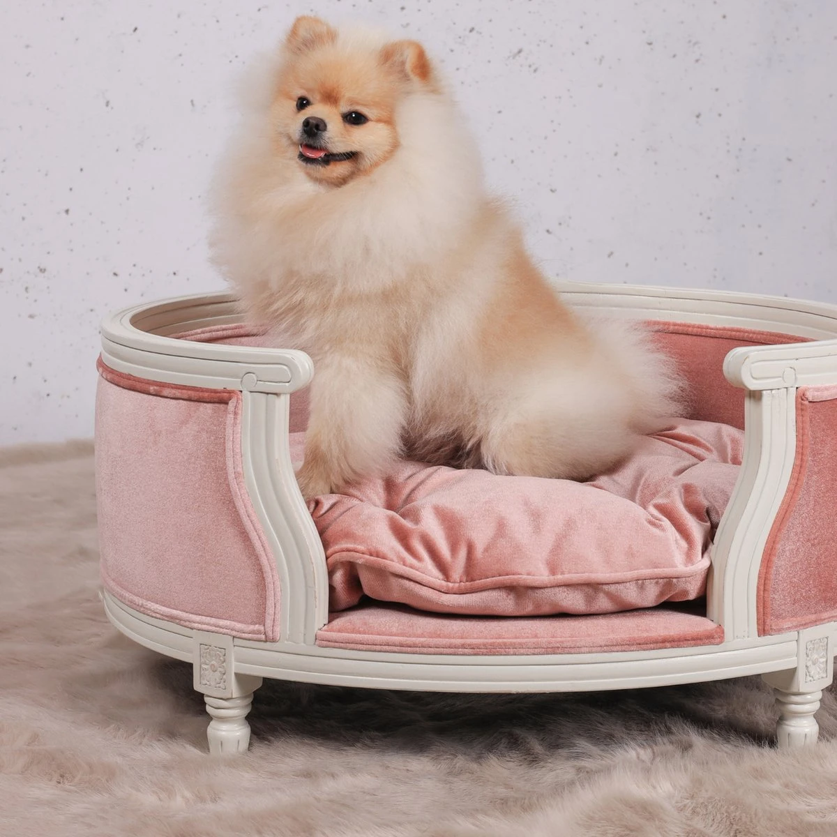 Lord Lou - George Roze Velvet S - Luxe Hondenmand - Luxe Kattenmand - 49x40x31 7 Lord Lou - George Roze Velvet S - Luxe Hondenmand - Luxe Kattenmand - 49x40x31 - Afbeelding 7