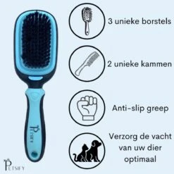 Petsify - Dierenborstel - Professionele 5 In 1 Hondenborstel - Voor Hond En Kat - Tweezijdig - Hondenkam - Kattenborstel - Kattenkam -PetSafe Huisdieren Verkoopwinkel 1200x1200 14
