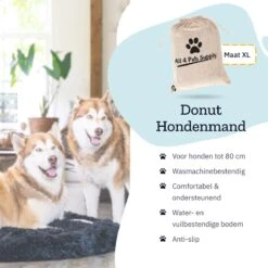 All 4 Pets Supply® Hondenmand Donut - Maat XL - Geschikt Voor Honden Tot 100 Cm - Hondenkussen - Zwart -PetSafe Huisdieren Verkoopwinkel 1200x1200 216
