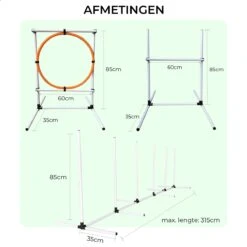 AYOO Agility Voor De Hond - Honden Training - Honden Behendigheid Set - Hondenparcours - Training Huisdieren - Honden Agility Set - Slalom - Horde - Draagzak - Agility Set - Oranje - Wit - GRATIS Speeltouw -PetSafe Huisdieren Verkoopwinkel 1200x1200 250