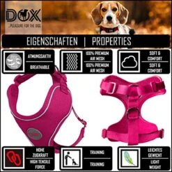 DDOXX Hondenharnas, Reflecterend, Verstelbaar, Breakaway | Borstharnas Voor Klein, Middelgroot | Hondenharnas Hond Kat Puppy Auto | Kattenharnas Puppy Harnas | Roze Roze, S -PetSafe Huisdieren Verkoopwinkel 1200x1200 280