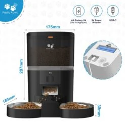 Pretty Paws QQ003 - Wifi Voermachine - Dubbele Voerbakjes - Zwart - Kat - 6L -PetSafe Huisdieren Verkoopwinkel 1200x1200 456