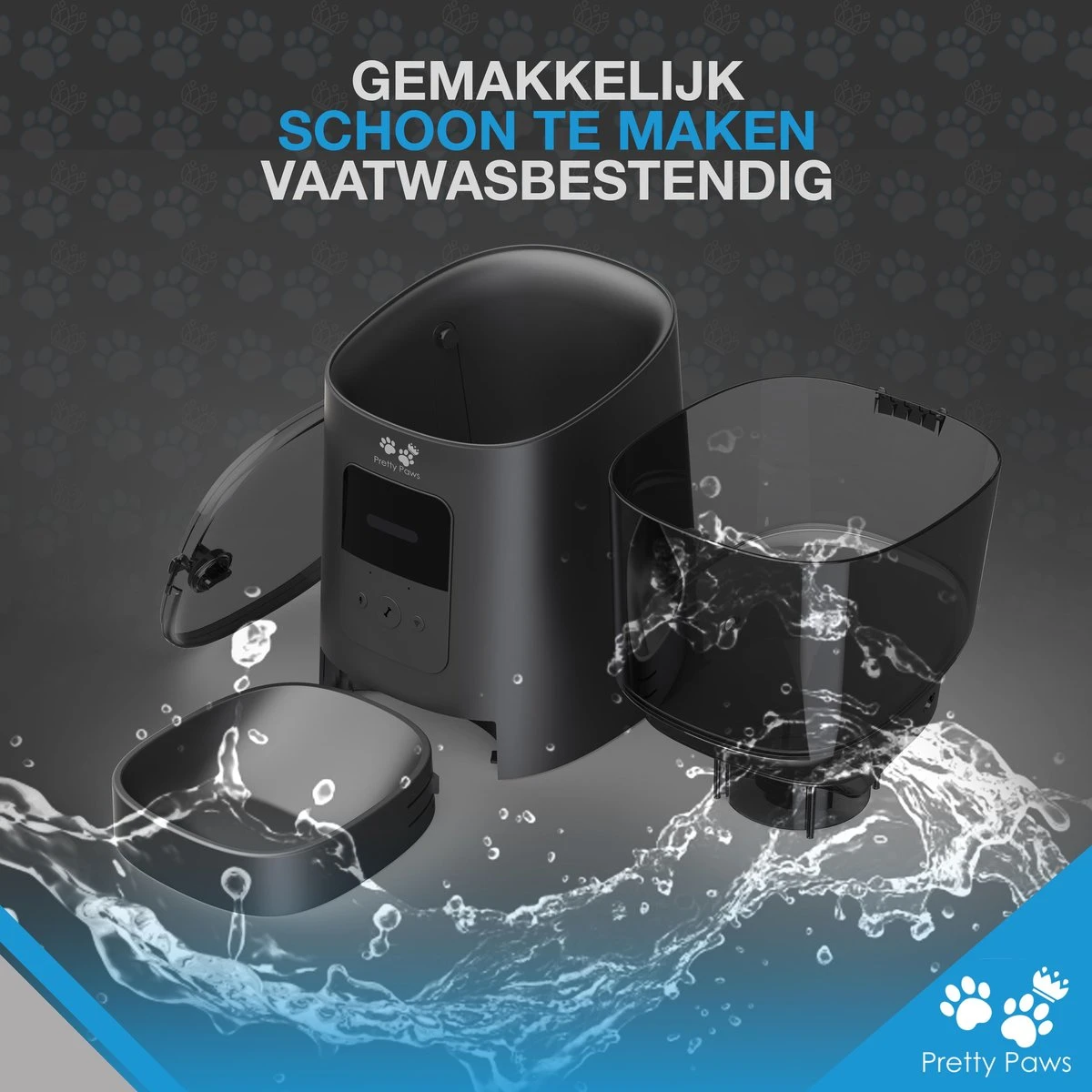 Pretty Paws PP005 Wifi Voerautomaat Zwart - Automatische Voerbak - Slimme Voerautomaat Met App - Instelbaar Voedingsschema - WIFI 5 Pretty Paws PP005 Wifi Voerautomaat Zwart - Automatische Voerbak - Slimme Voerautomaat Met App - Instelbaar Voedingsschema - WIFI - Afbeelding 5