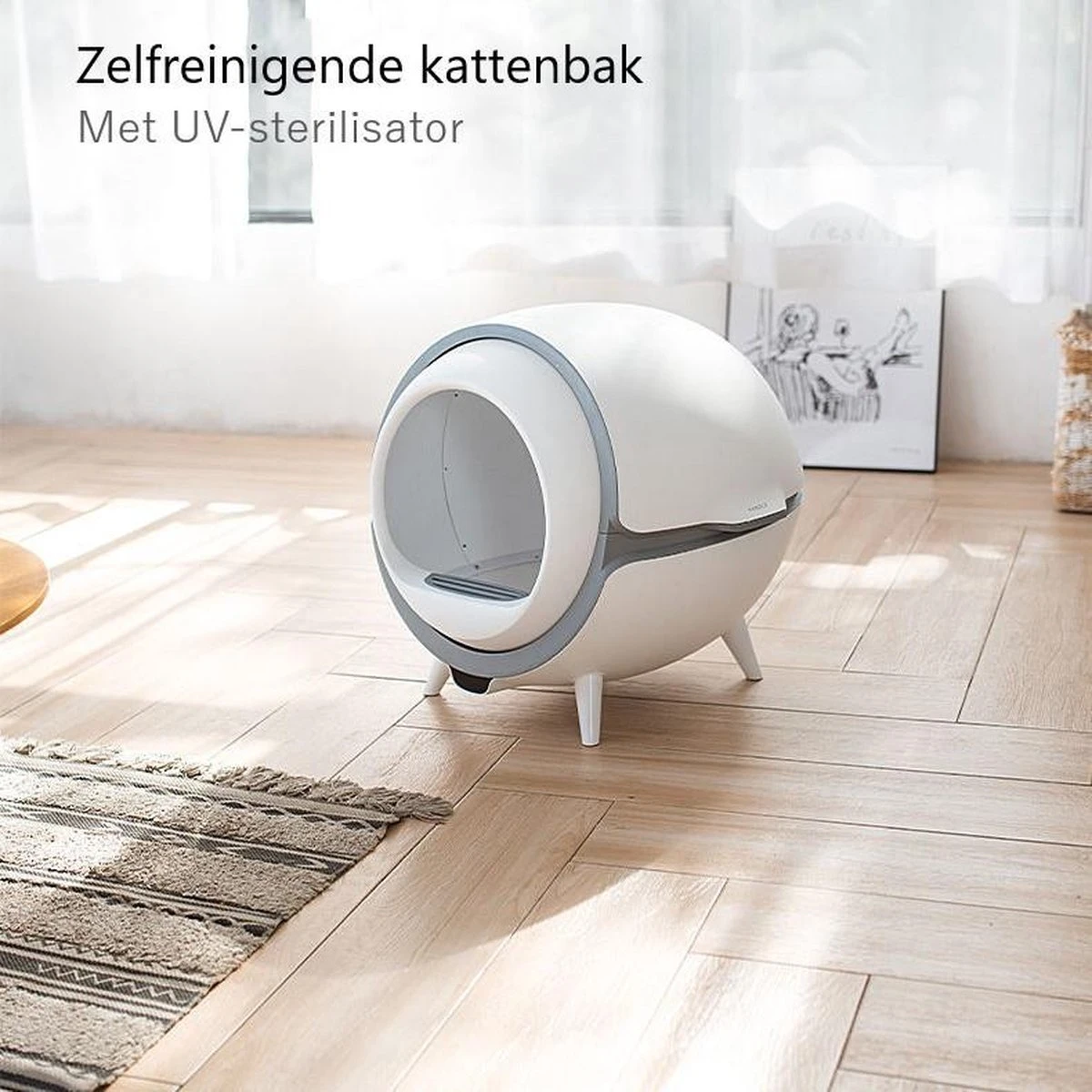 Merkloos Premium Kattenbak - Automatische - Zelfreinigende - Elektrische Kattenbak - Design Kattenbak 2 Merkloos Premium Kattenbak - Automatische - Zelfreinigende - Elektrische Kattenbak - Design Kattenbak - Afbeelding 2
