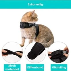 Zootic Kattentuigje Met Leiband Riem Kattenharnas Zwart Maat M Kat & Kitten - Halsomvang 20 Tot 26cm - Borstomvang 30 Tot 34cm -PetSafe Huisdieren Verkoopwinkel 1200x1200 521
