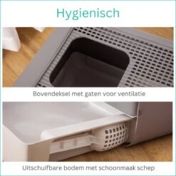 Kattenbak - 2 Uitgangen - Kattentoilet - Uitschuifbare Bodem - Met Schepje - Grijs 53 X 40 X 40 Cm -PetSafe Huisdieren Verkoopwinkel 1200x1200 536