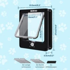 Skipoo Kattenluik Met Tunnel - Weerbestendig - Grote Kat - 4 Vergrendelingsstanden - Zwart -PetSafe Huisdieren Verkoopwinkel 1200x1200 565