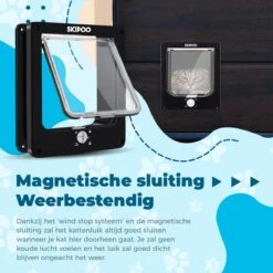 Skipoo Kattenluik Met Tunnel - Weerbestendig - Grote Kat - 4 Vergrendelingsstanden - Zwart -PetSafe Huisdieren Verkoopwinkel 1200x1200 566