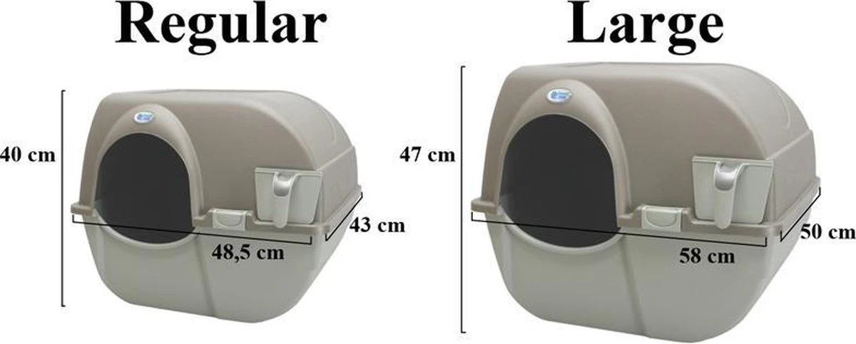 Omega Paw Zelfreinigende Kattenbak L - Zwart 3 Omega Paw Zelfreinigende Kattenbak L - Zwart - Afbeelding 3