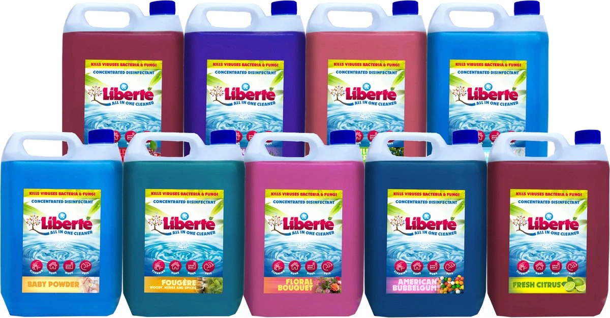 Geurverwijderaar - Liberté All In One Cleaner - Desinfectie - Dieren - Huis - Auto - Kantoor - Schoonmaakmiddel - 5L - Fresh Citrus 2 Geurverwijderaar - Liberté All In One Cleaner - Desinfectie - Dieren - Huis - Auto - Kantoor - Schoonmaakmiddel - 5L - Fresh Citrus - Afbeelding 2