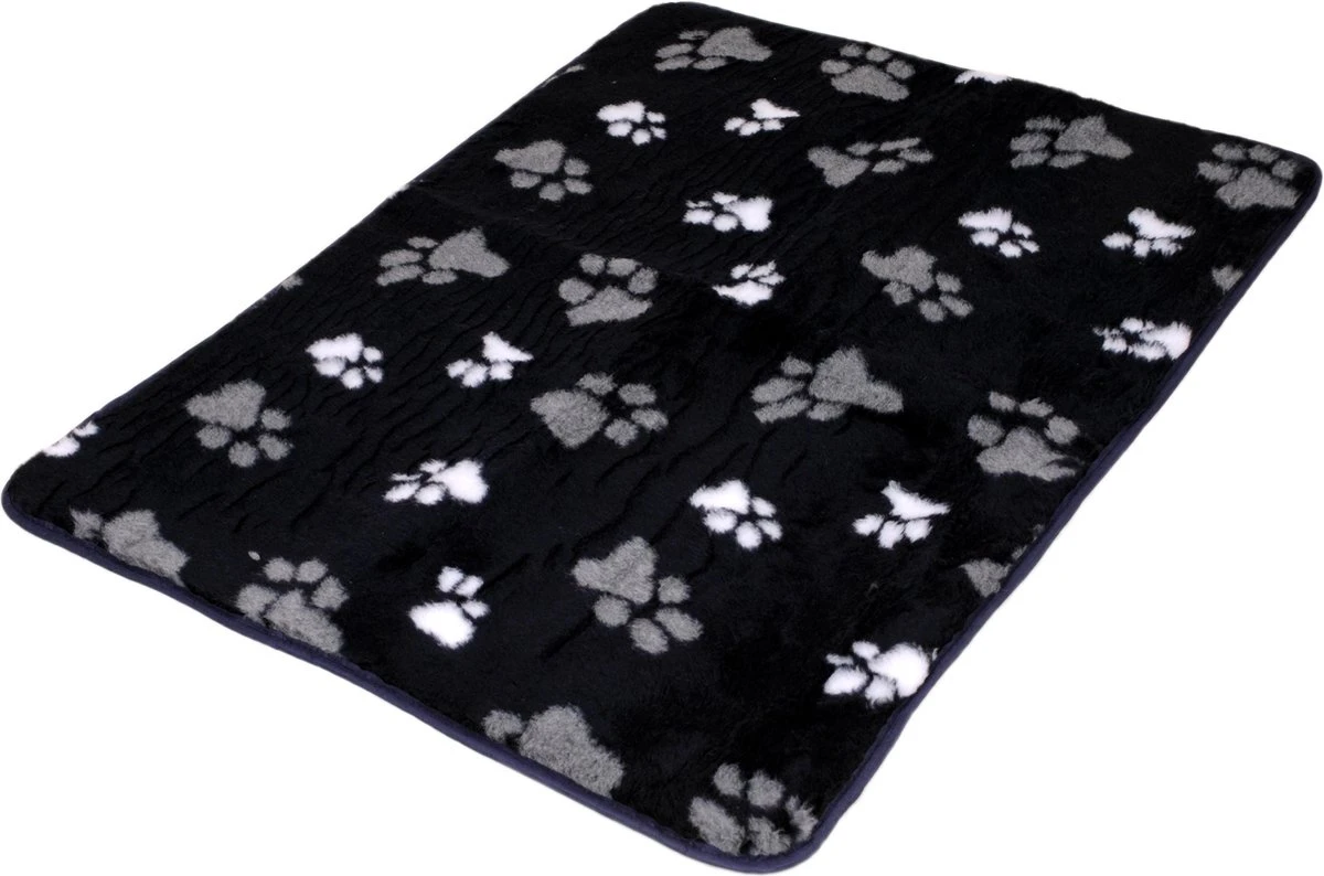 Lovely Nights Vetbed/kleed Blue With 2 Color Print Paw + Bies 75x50 Rechthoek 1 Lovely Nights Vetbed/kleed Blue With 2 Color Print Paw + Bies 75x50 Rechthoek