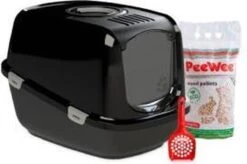PeeWee Kattenbak XXL EcoDome Startpakket - Zwart - 66,5 X 48,5 X 46,5 Cm -PetSafe Huisdieren Verkoopwinkel 1200x797 2