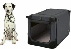 Maelson Soft Kennel - Robuuste Hondenbench Van Zacht Materiaal - Opvouwbare Kennel Met Stevig Stalen Binnenframe - Zwart/antraciet - XXS / XS / S / M / L / XL / XXL - 72 S -PetSafe Huisdieren Verkoopwinkel 1200x827