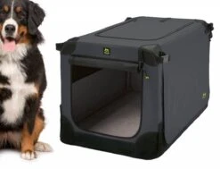 Maelson Soft Kennel - Robuuste Hondenbench Van Zacht Materiaal - Opvouwbare Kennel Met Stevig Stalen Binnenframe - Zwart/antraciet - XXS / XS / S / M / L / XL / XXL - 72 S -PetSafe Huisdieren Verkoopwinkel 1200x918