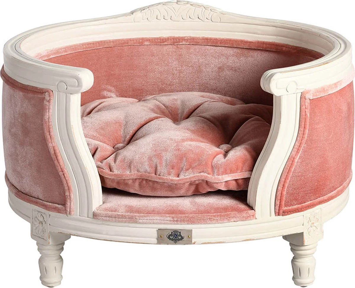 Lord Lou - George Roze Velvet S - Luxe Hondenmand - Luxe Kattenmand - 49x40x31 1 Lord Lou - George Roze Velvet S - Luxe Hondenmand - Luxe Kattenmand - 49x40x31