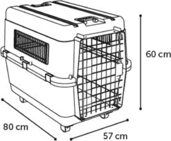 Flamingo - Hondentransportbox Nomad - L - Grijs - 57 X 80 X 60 Cm -PetSafe Huisdieren Verkoopwinkel 1200x991