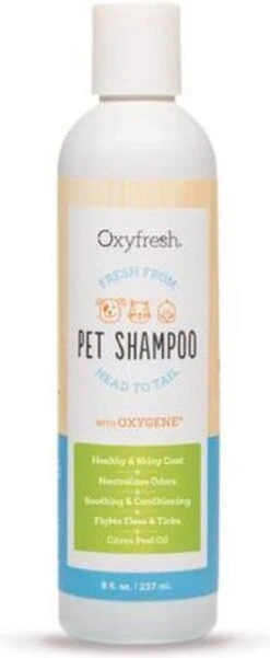 Oxyfresh Pets Hondenshampoo & Kattenshampoo - 237ml - Diervriendelijke Shampoo Voor Honden En Katten Zonder Irriterende Bestanddelen -PetSafe Huisdieren Verkoopwinkel 493x1200
