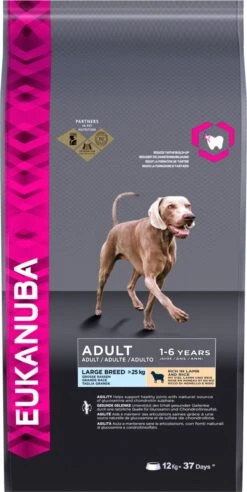 Eukanuba Dog Adult Large Breed Lam/Rice - 12 KG -PetSafe Huisdieren Verkoopwinkel 602x1200