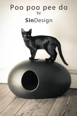 SinDesign Poopoopeedo Kattenbak - Zwart -PetSafe Huisdieren Verkoopwinkel 800x1200 6