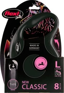 Flexi Rollijn New Classic Tape Large 8 M - Hondenriem - Zwart Tot 50kg -PetSafe Huisdieren Verkoopwinkel 830x1200
