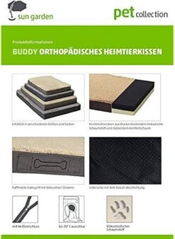 Sun Garden Buddy Orthopedisch Hondenkussen 120x72x10cm Antraciet -PetSafe Huisdieren Verkoopwinkel 876x1200