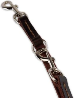 Multifunctionele Hondenriem - 220cm - Bruin - Leren Hondenriem - 100% Volnerfleer - Hondenriem Leer - Leiband Hond -PetSafe Huisdieren Verkoopwinkel 913x1200