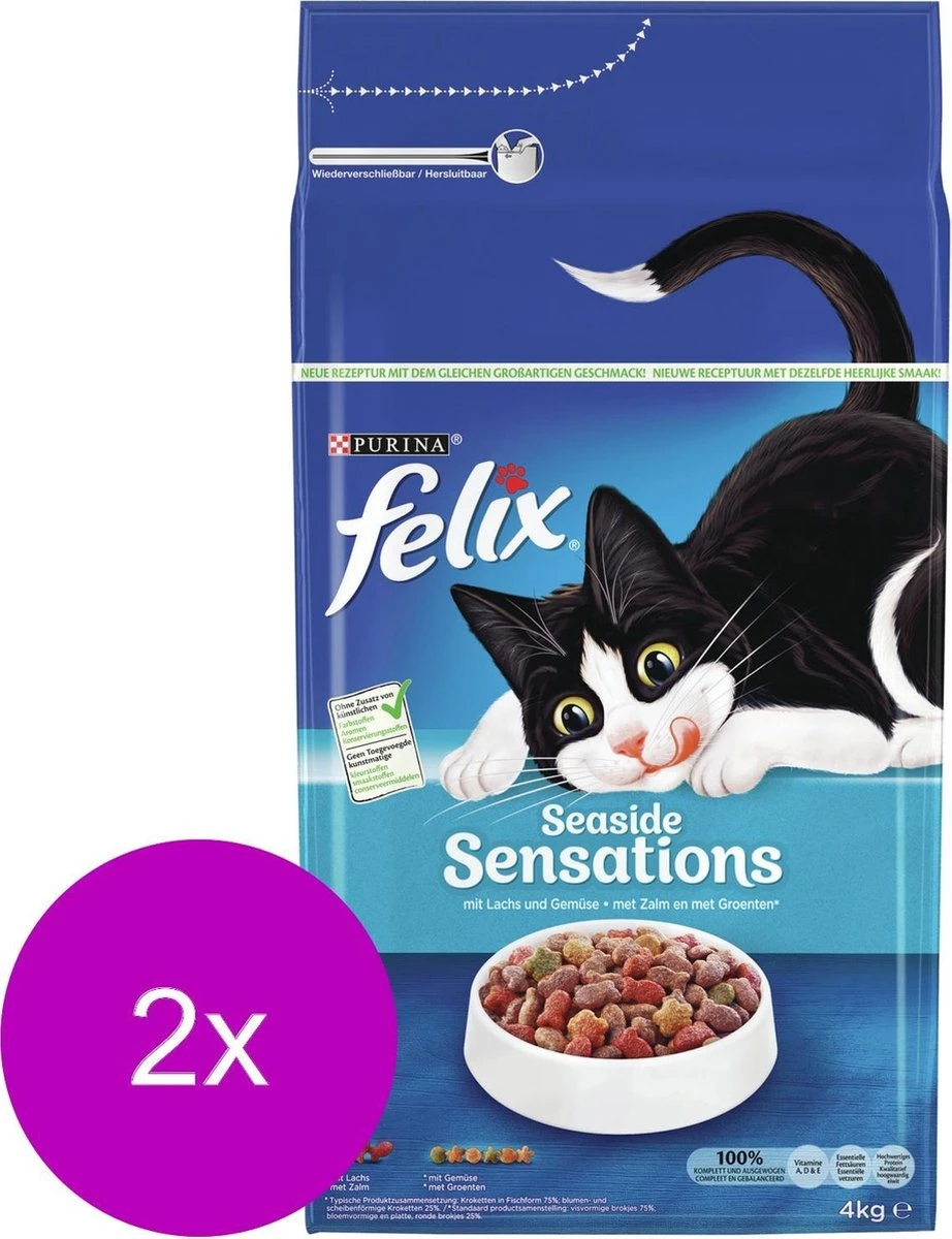 Felix Vis Sensations - Kattenvoer - 2 X 4 Kg 1 Felix Vis Sensations - Kattenvoer - 2 X 4 Kg